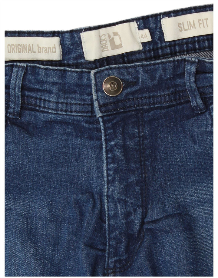 Dack's Womens Slim Fit Denim Shorts IT 44 Medium W30 Navy Blue Cotton