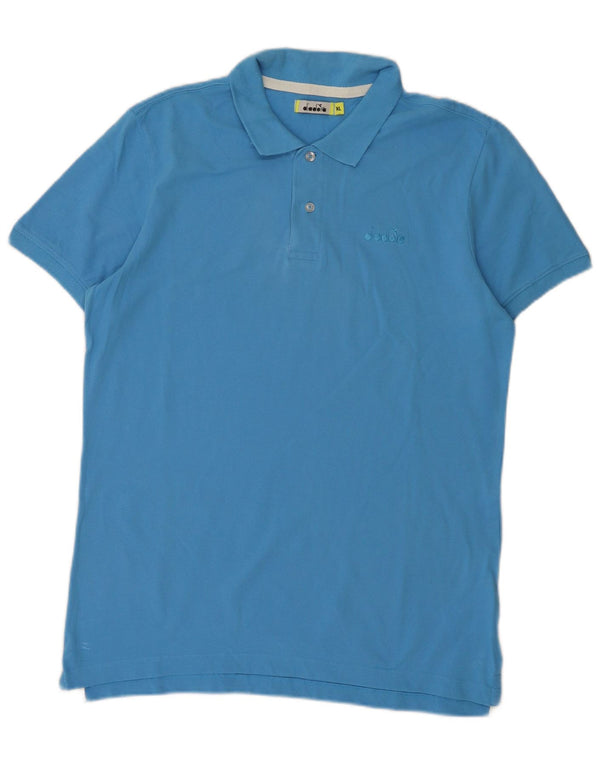 Diadora Mens Polo Shirt XL Blue Cotton
