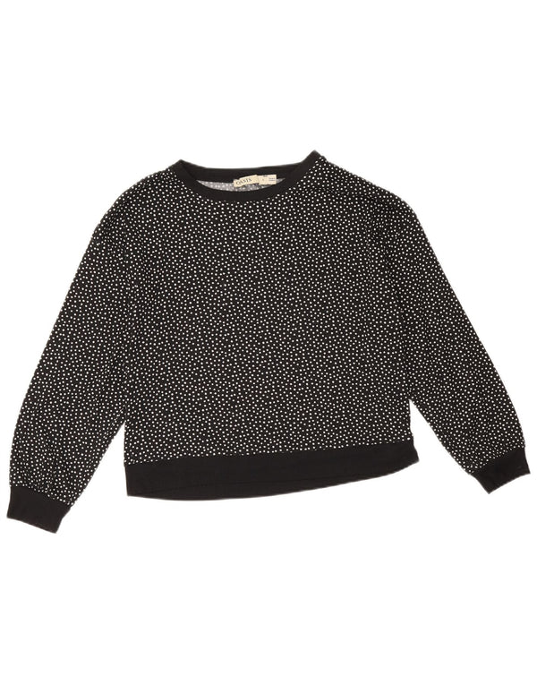 Oasis Sweat-shirt court surdimensionné pour femme UK 10 Petit pois noir