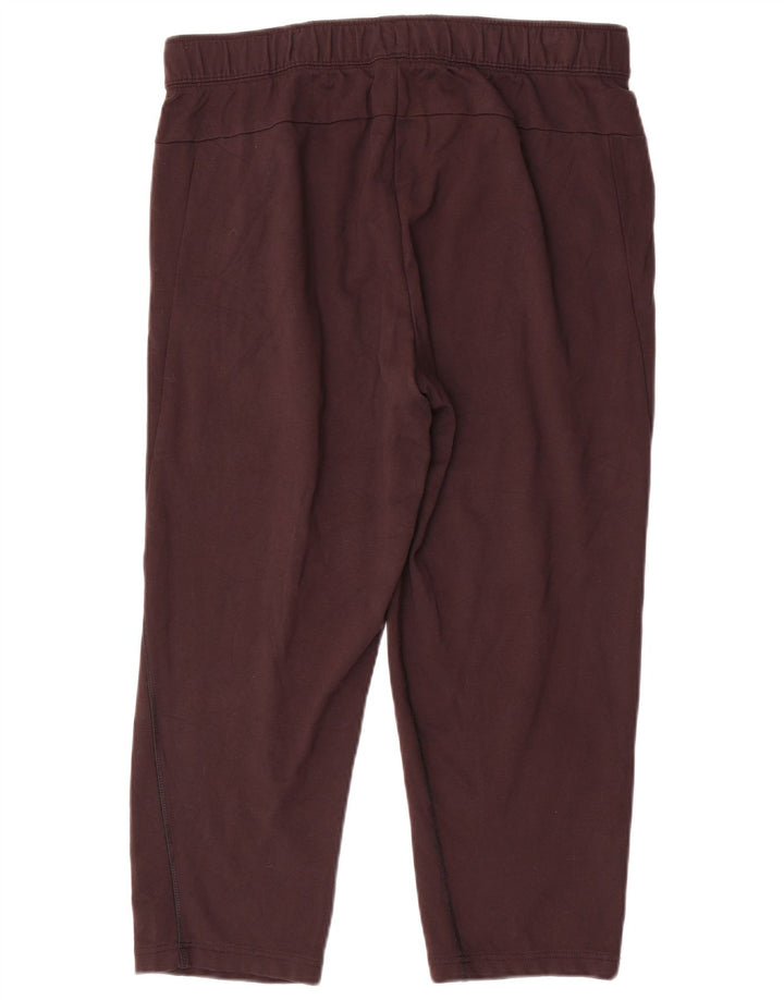 RUSSELL ATHLETIC Mens Crop Tracksuit Trousers Large  Black Rayon
