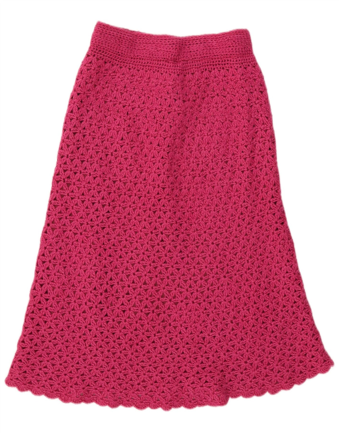 Vintage Womens Knit A-Line Skirt W28 Medium Pink