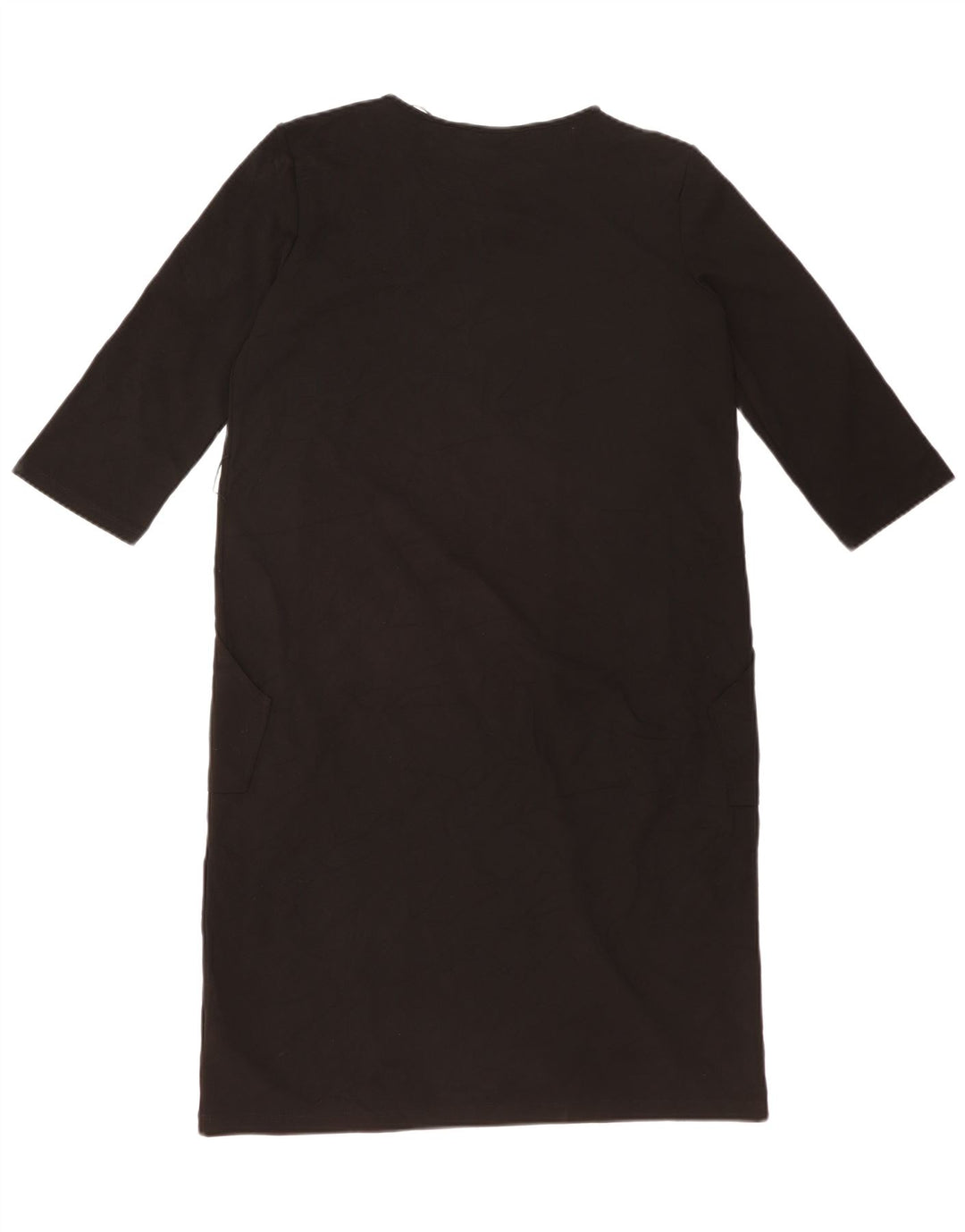 ZARA Womens 3/4 Sleeve Shift Dress UK 14 Large Black Polyester