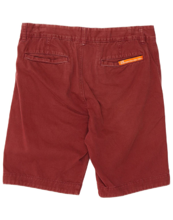 Superdry Mens Chino Shorts Small W32 Maroon Cotton