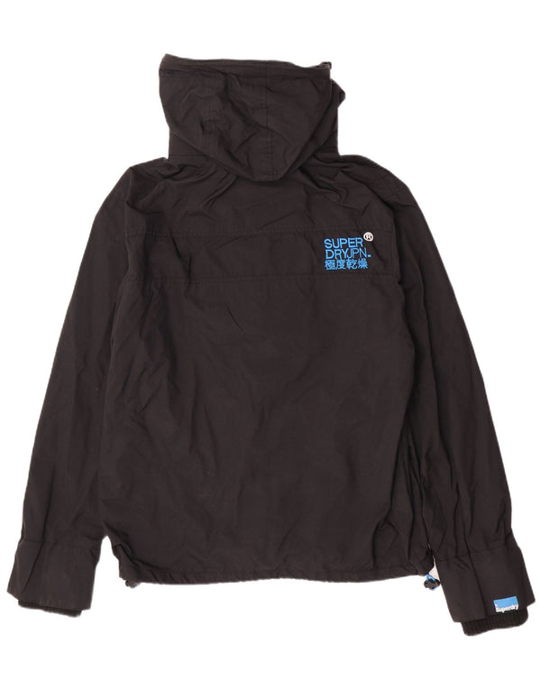 Superdry Ανδρικό μπουφάν βροχής με κουκούλα UK 40 μαύρο χρώμα