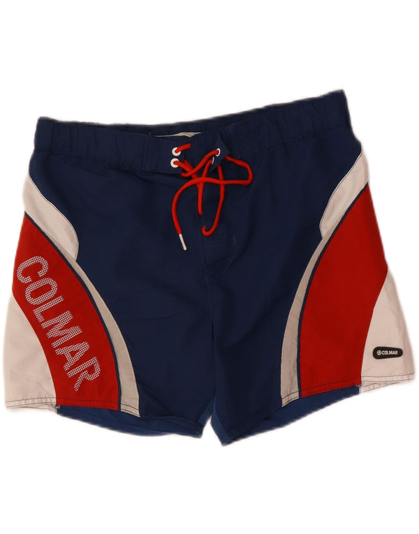 COLMAR Mens Graphic Swimming Shorts IT 48 Medium  Blue Colourblock