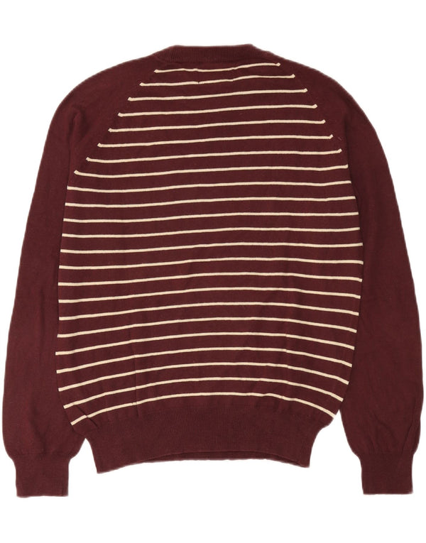 Foot Locker Pulover Crew Deck Jumper pentru bărbați Medium Burgundy cu dungi