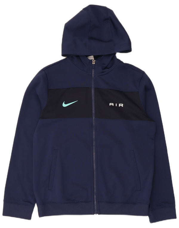 Nike Garçon Dri Fit Zip Sweat à capuche 13-14 ans XL Bleu marine Colourblock