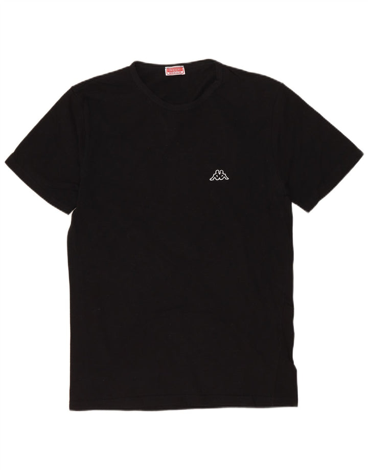 Kappa Herren T-Shirt Top Medium Schwarz Baumwolle