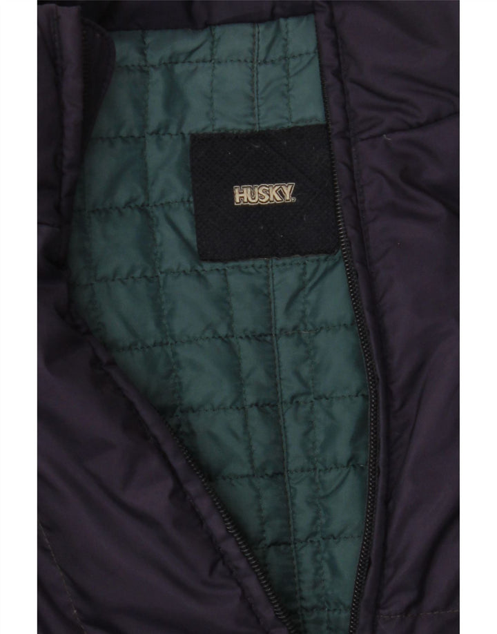 HUSKY Womens Padded Coat UK 12 Medium Navy Blue Vintage Husky and Second-Hand Husky from Messina Hembry 