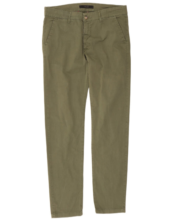 Męskie spodnie chino Liu Jo IT 50 Large W34 L32 Khaki Cotton