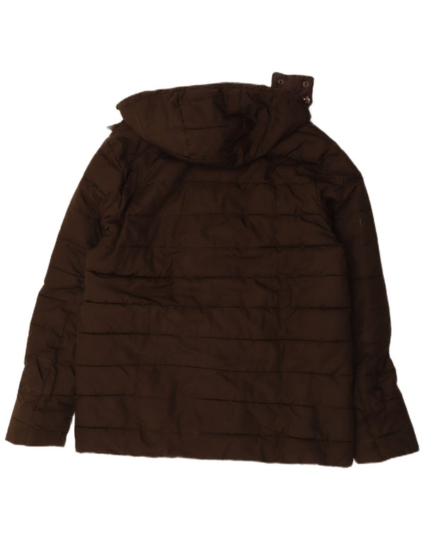 Barbour Mens Hooded Padded Jacket UK 42 XL Brown