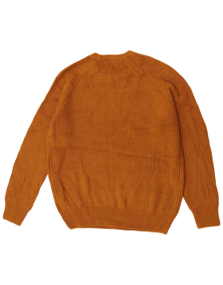 Saltrock Mens Crew Neck Jumper Sweater Large Yellow Acrylic