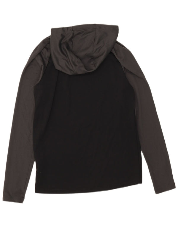 Nike Mens Hooded Top Long Sleeve Small Black Colourblock Polyester