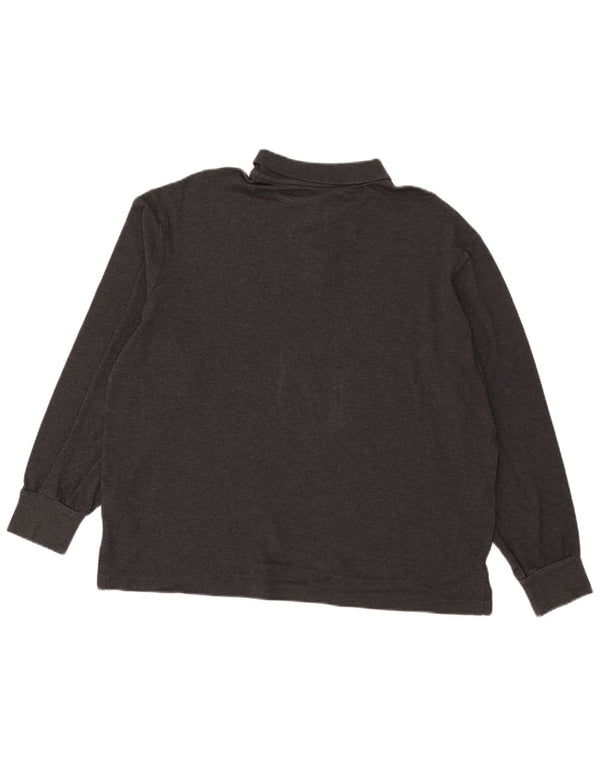 Polo Ralph Lauren Polo de manga larga para hombre de corte clásico de algodón gris grande