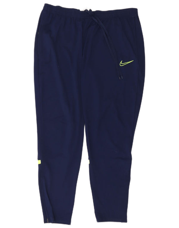 Nike Damen Dri Fit Trainingshose UK 18 XL Marineblau Farbblock