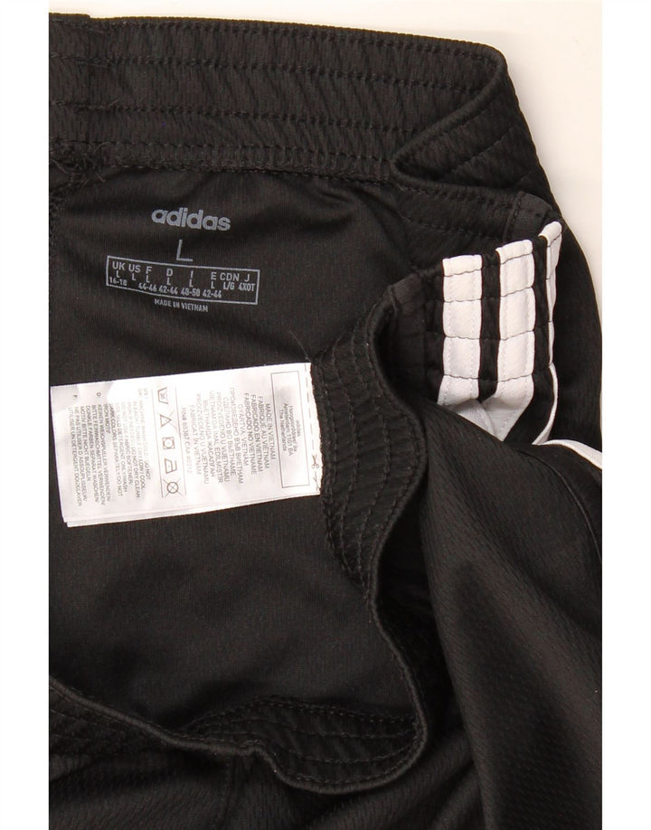 ADIDAS Womens Sport Shorts UK 16/18 Large  Black Polyester