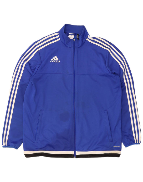 Adidas Hommes Climacool Survêtement Top Veste Grand Bleu Colorblock Polyester
