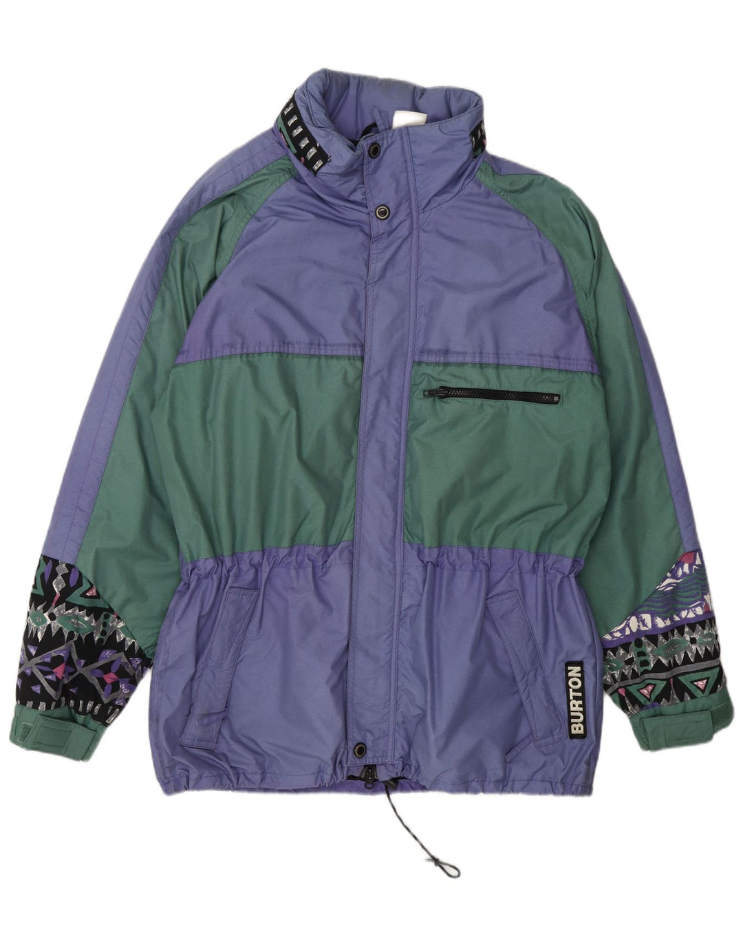 Burton Mens Windbreaker Jacket UK 38 Medium Purple Colourblock Nylon