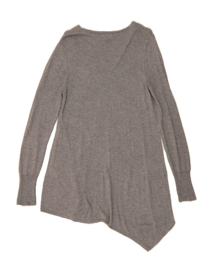 MOSSIMO Womens Asymmetric Jumper Dress UK 14 Large Grey Nylon Vintage Mossimo and Second-Hand Mossimo from Messina Hembry 