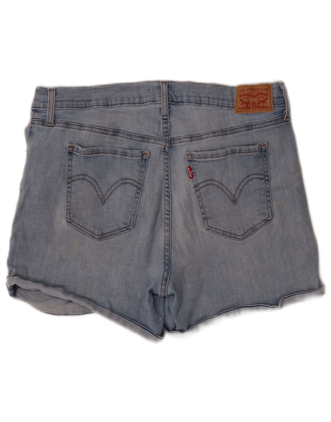 Pantaloncini di jeans da donna LEVI'S W32 grandi in cotone blu