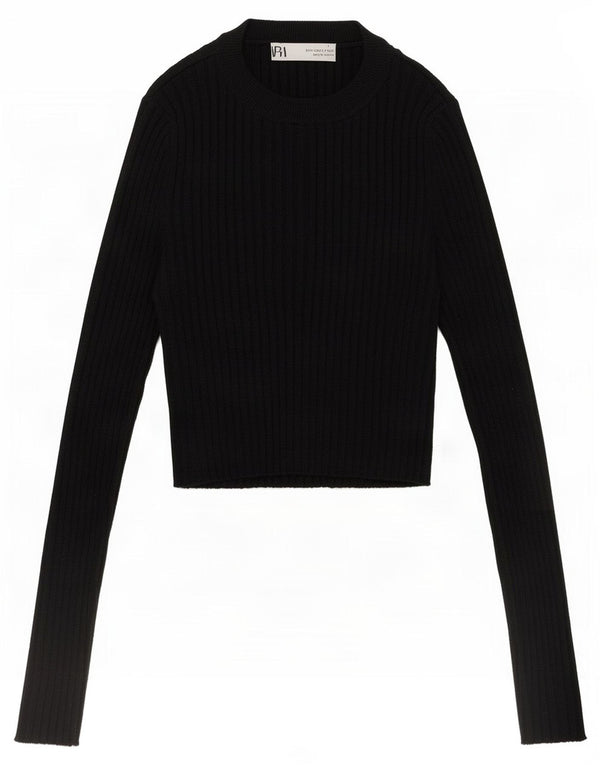 Crop Top pentru femei Zara cu mânecă lungă UK 10 Mic Negru