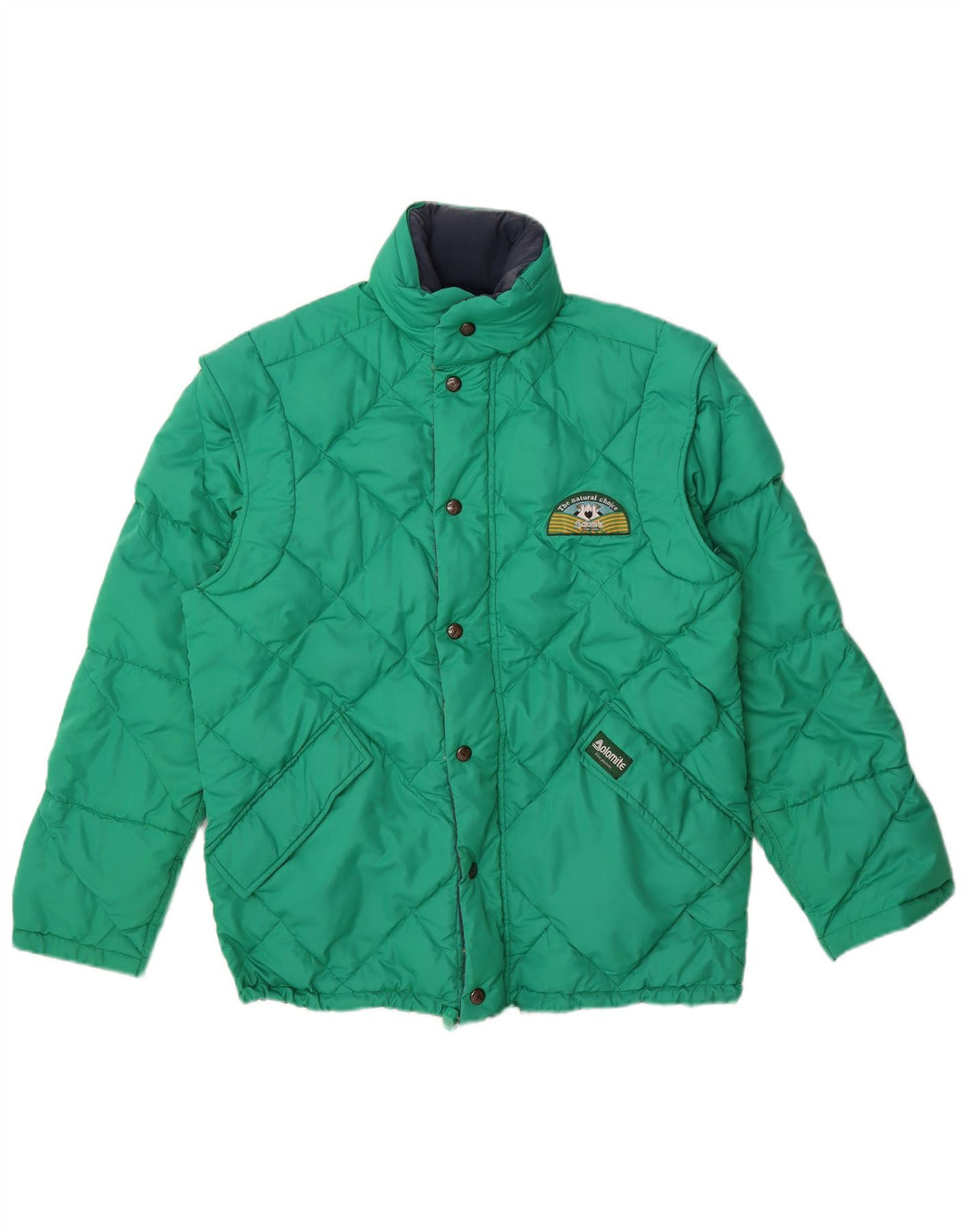DOLOMITE Mens Hooded Reversible Padded Jacket UK 30 3XS Green Polyester