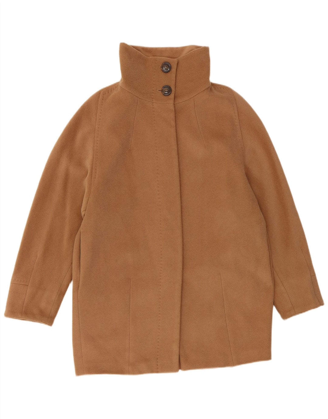 Sobretudo de fim de semana feminino Max Mara UK 8 pequena lã virgem bege