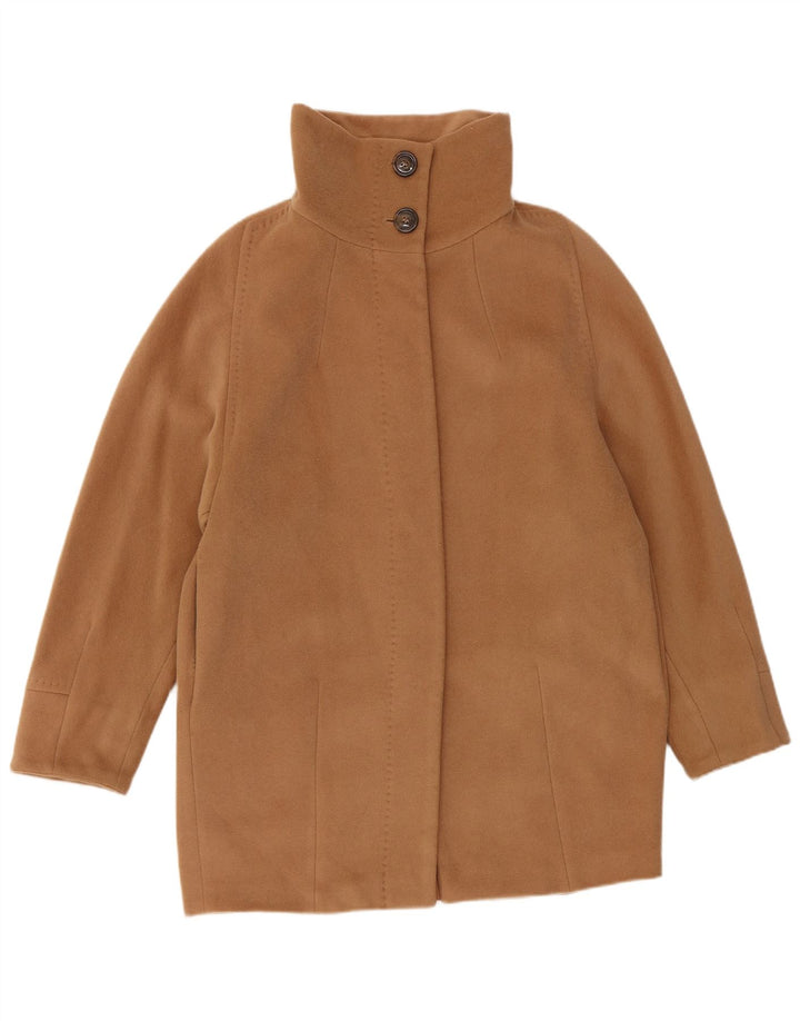 Sobretudo de fim de semana feminino Max Mara UK 8 pequena lã virgem bege