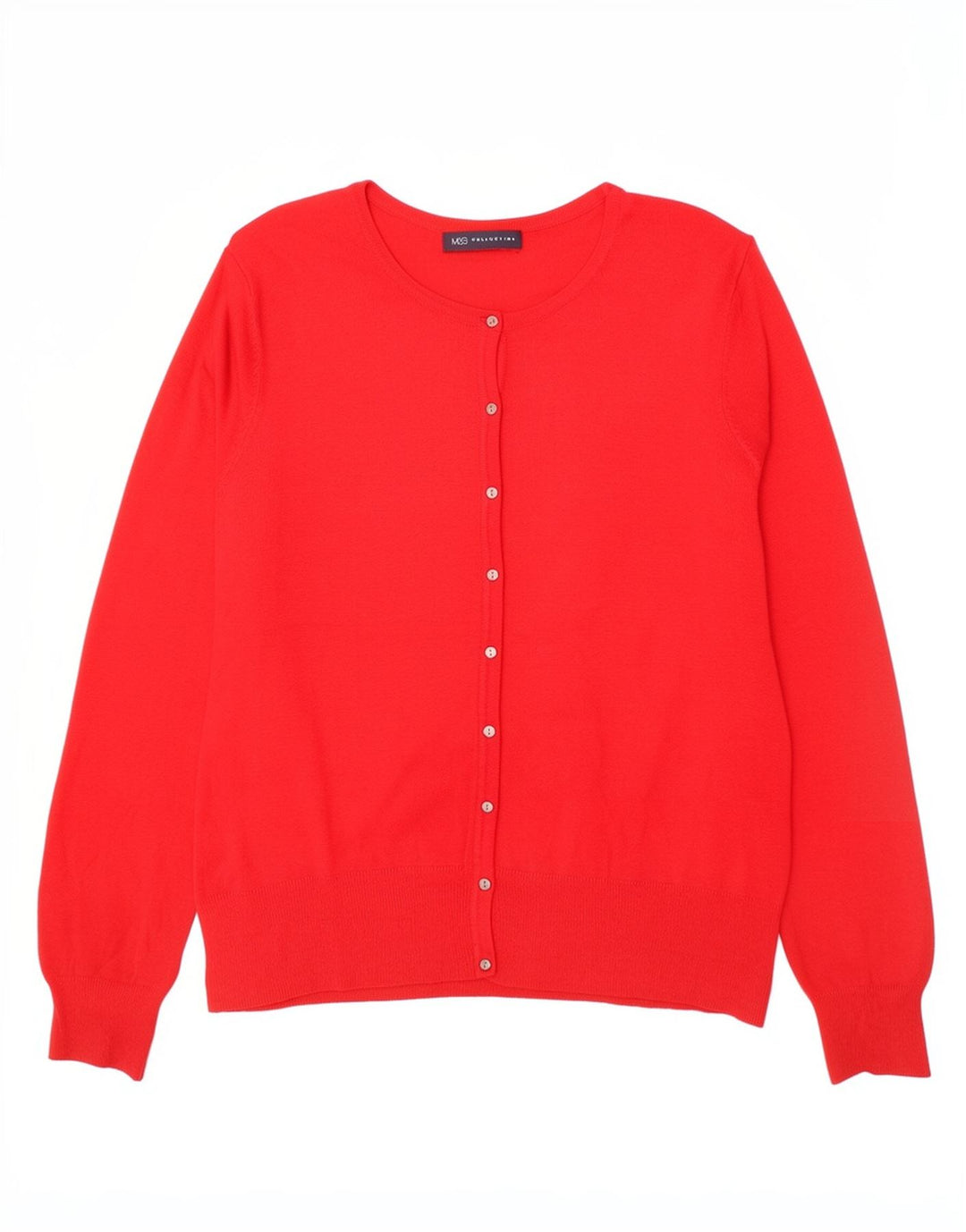 Marks & Spencer Dame Cardigan Sweater UK 14 Medium Red