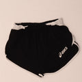 Asics Short de sport pour femme UK 10 Small Noir Colorblock Polyester