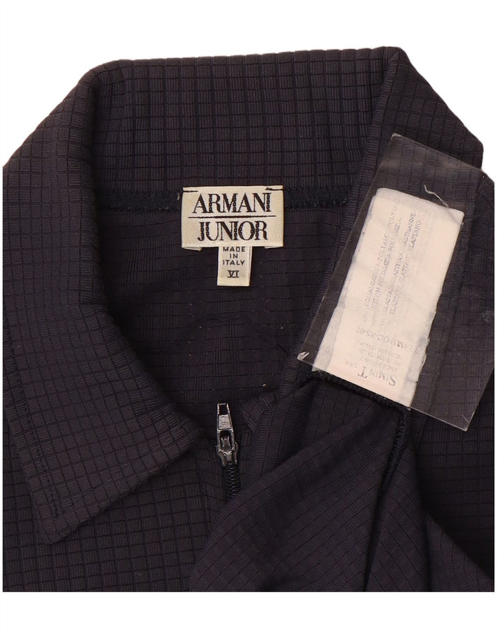 Armani Junior Jungen Poloshirt mit Reißverschluss, 5–6 Jahre, Marineblau, Polyamid