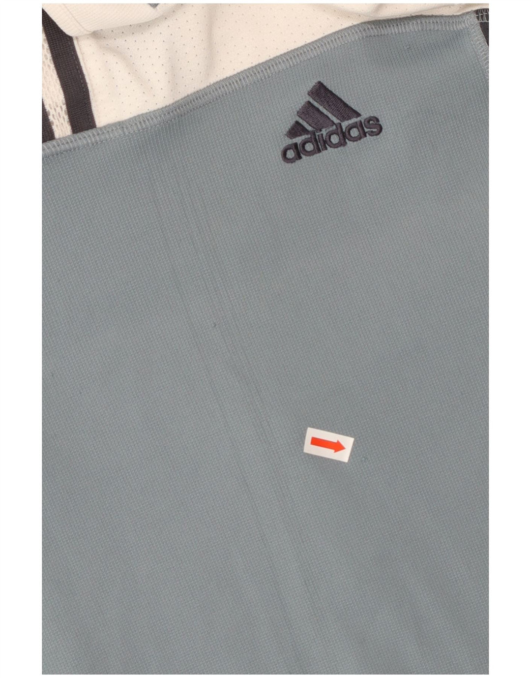 ADIDAS Herre T-Shirt Top UK 40/42 Medium White Colourblock Polyester