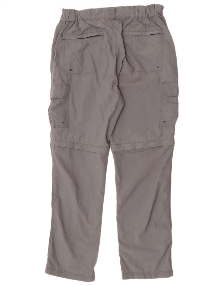 Mountain Warehouse Mens Straight Cargo Trousers W34 L31 Grey Nylon
