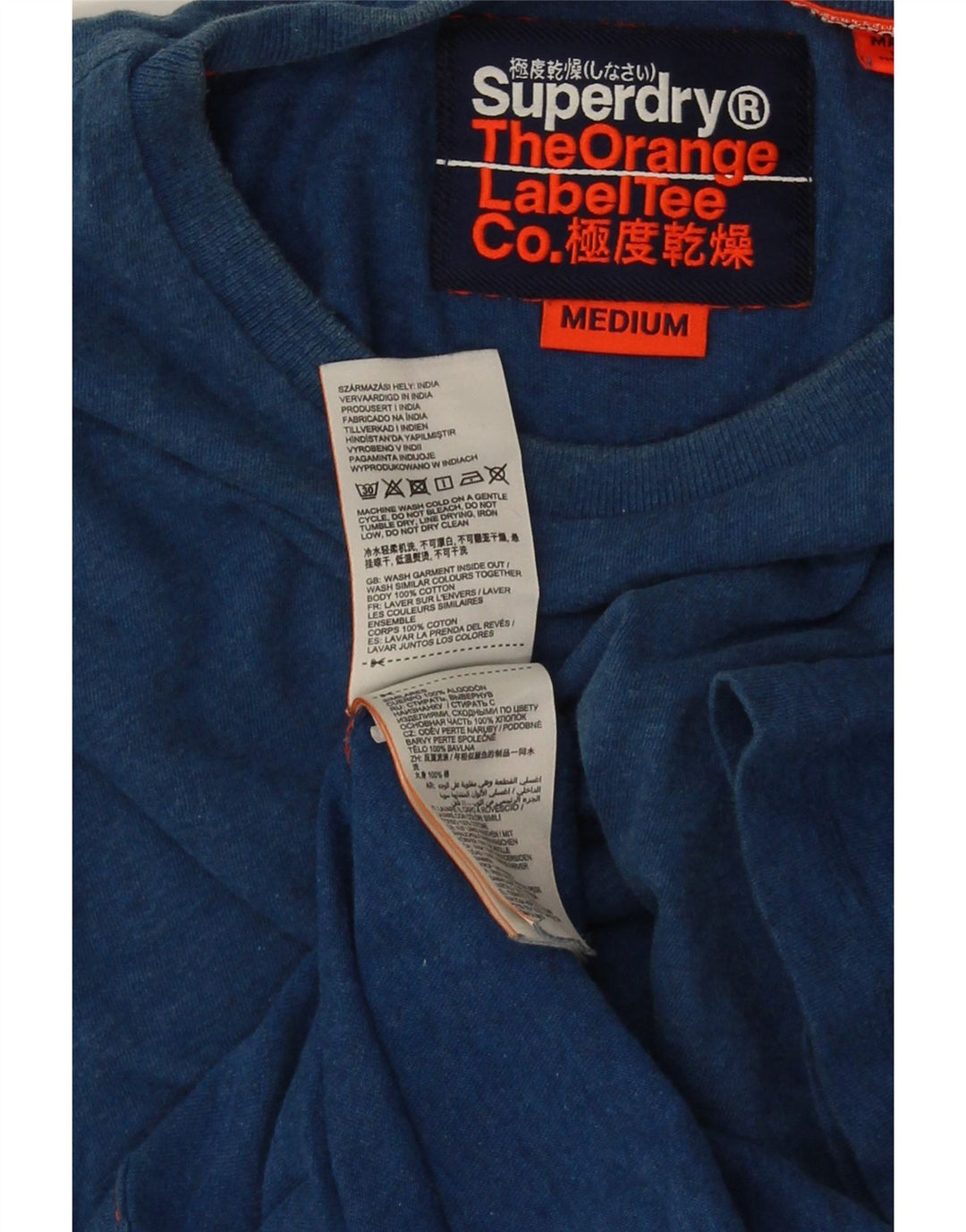 T-shirt męski Superdry, średni, granatowy, bawełniany