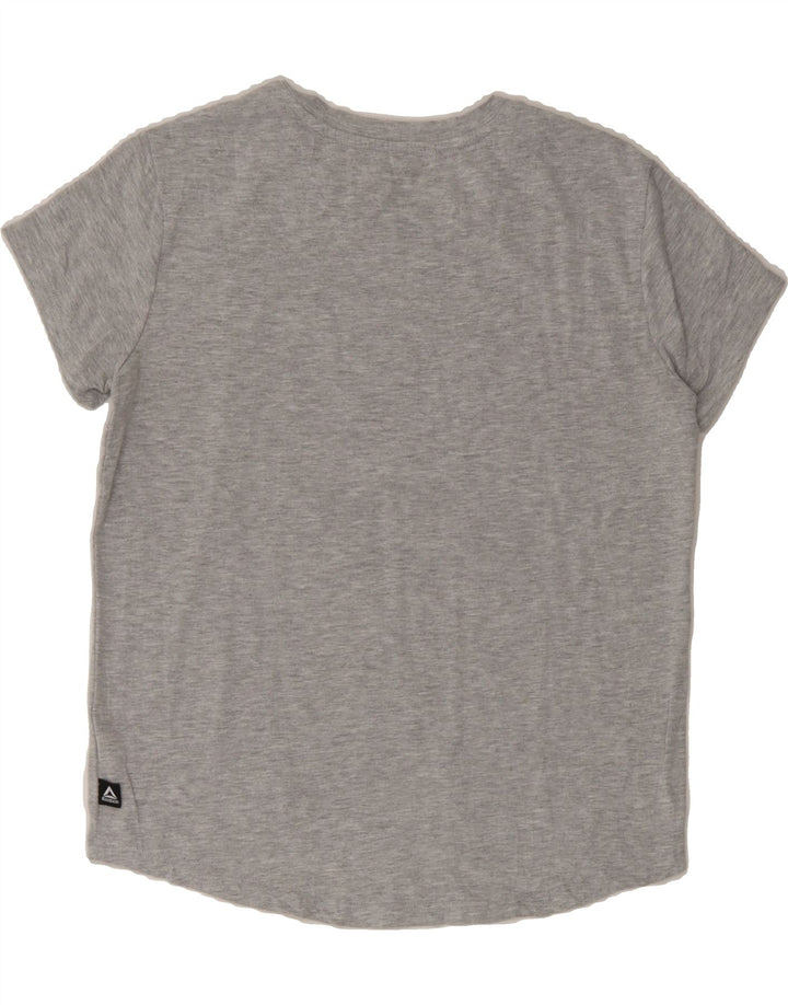 REEBOK Womens Graphic T-Shirt Top XS Grey Polyester Vintage Reebok and Second-Hand Reebok from Messina Hembry 