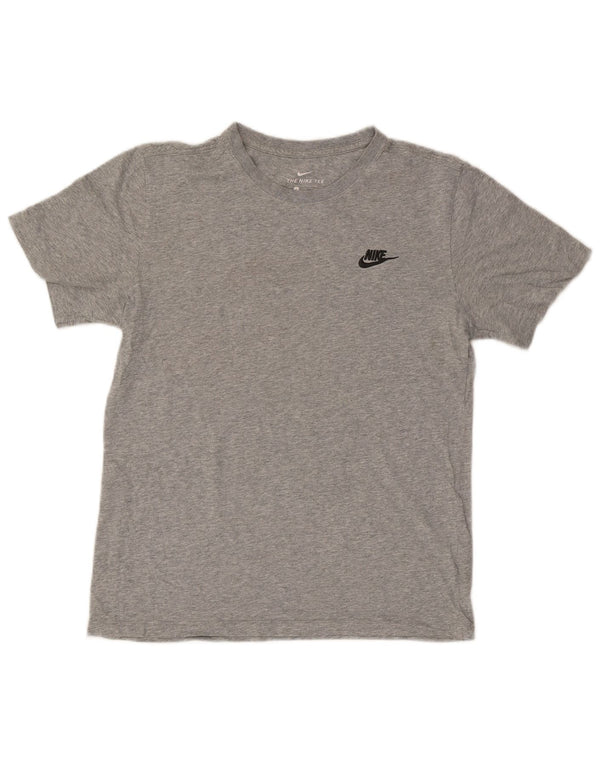 Camiseta masculina Nike Top pequeno algodão manchado cinza