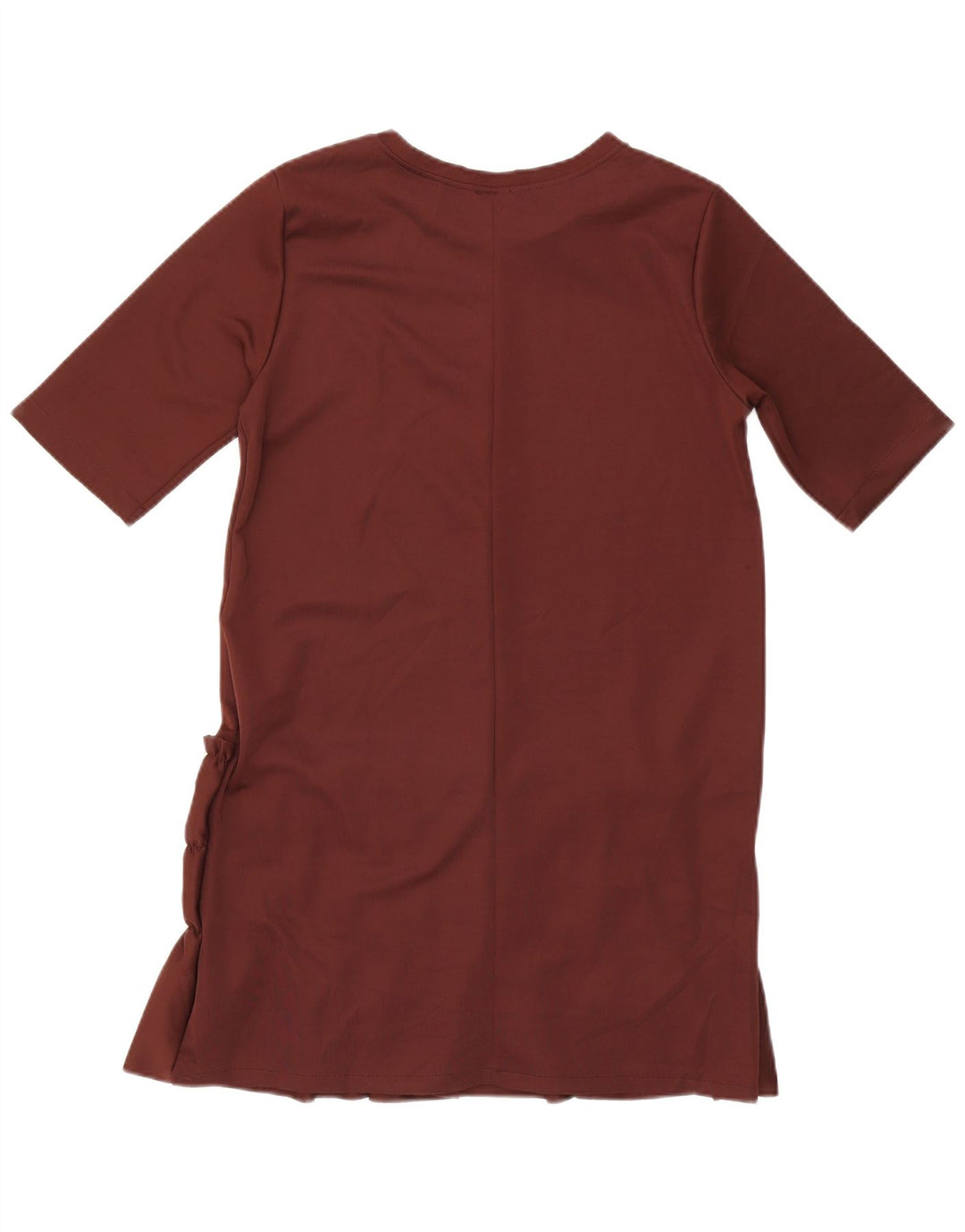 Zara Damen Etuikleid mit Rüschen vorne, UK 14, Größe L, braun, Polyester