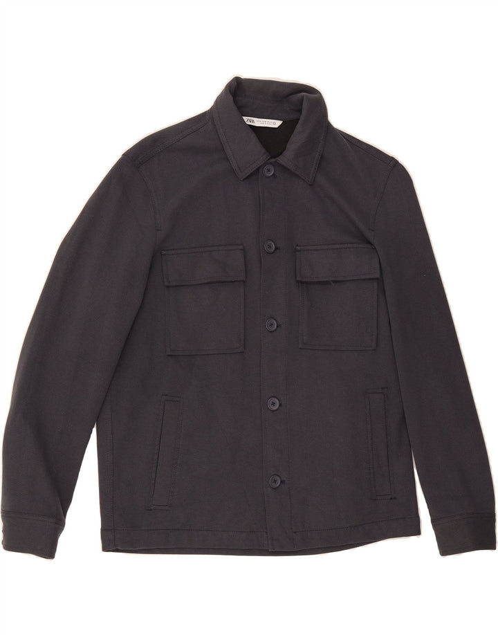 ZARA Mens Bomber Jacket UK 38 Medium Grey Cotton Vintage Zara and Second-Hand Zara from Messina Hembry 