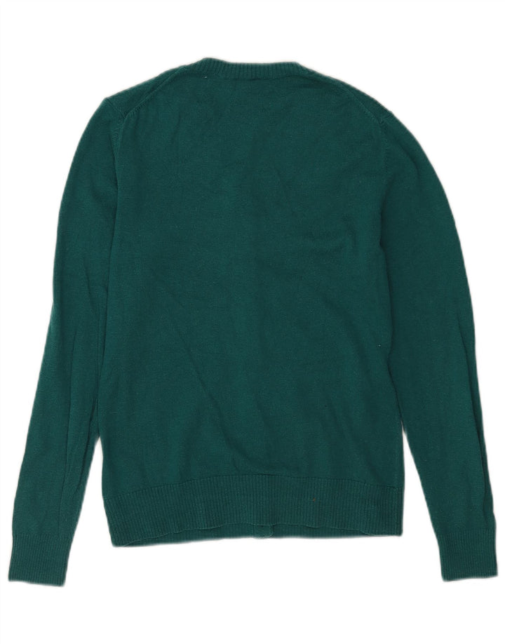 Gap Womens Cardigan Sweater UK 12 Medium Green Cotton