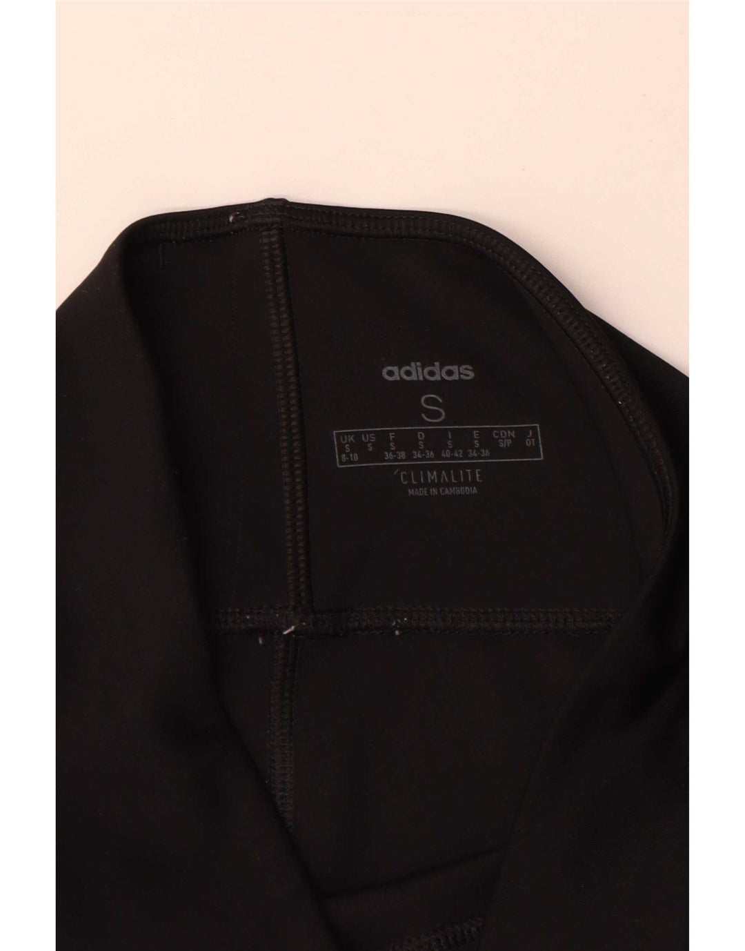 Adidas Damen Climalite Leggings UK 8/10 Small Schwarz Polyester