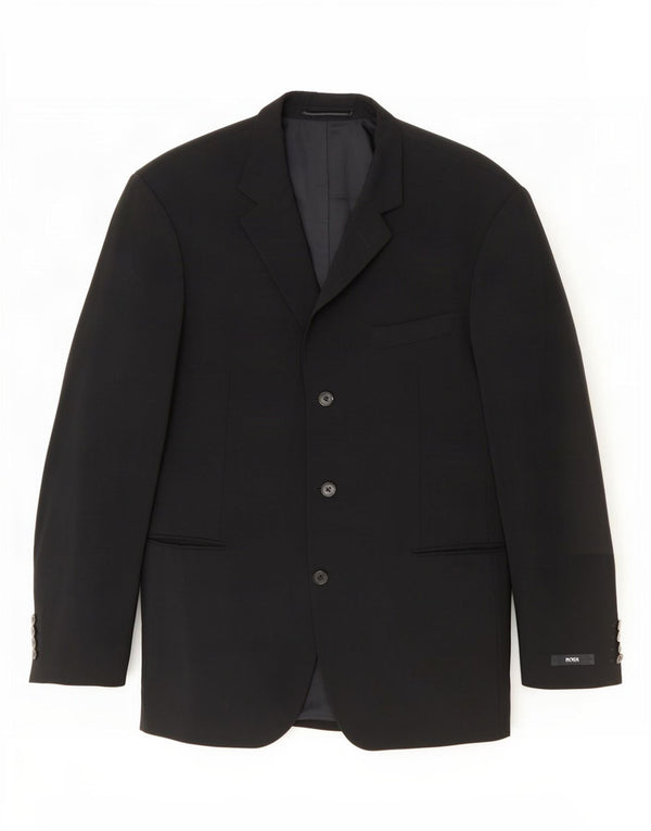 Hugo Boss Mens 3 Button Blazer Jacket EU 52 XL Black