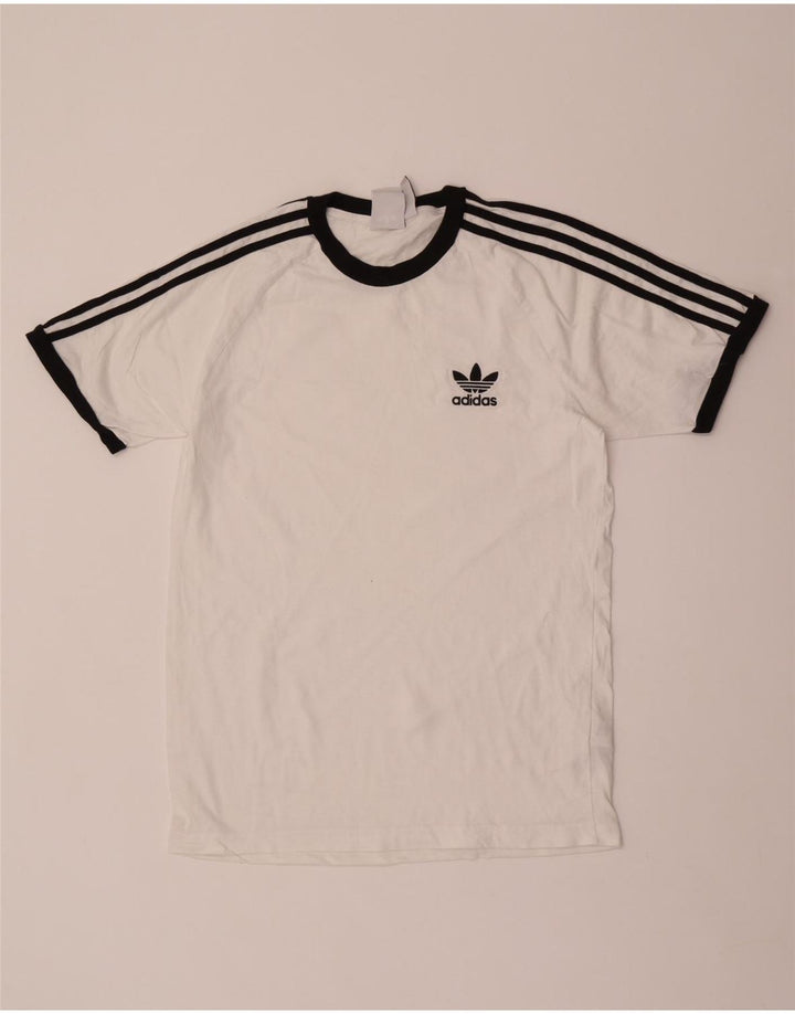 Adidas Mens T-Shirt Top Medium White Cotton