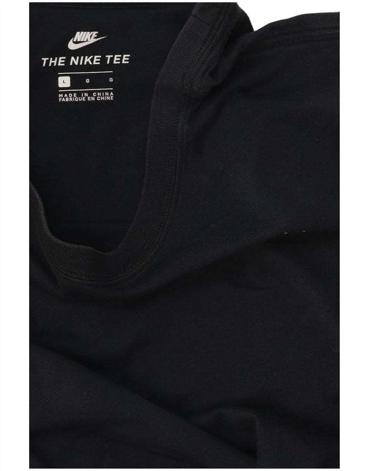 NIKE Grafisk T-shirt top til mænd Stor sort farveblok