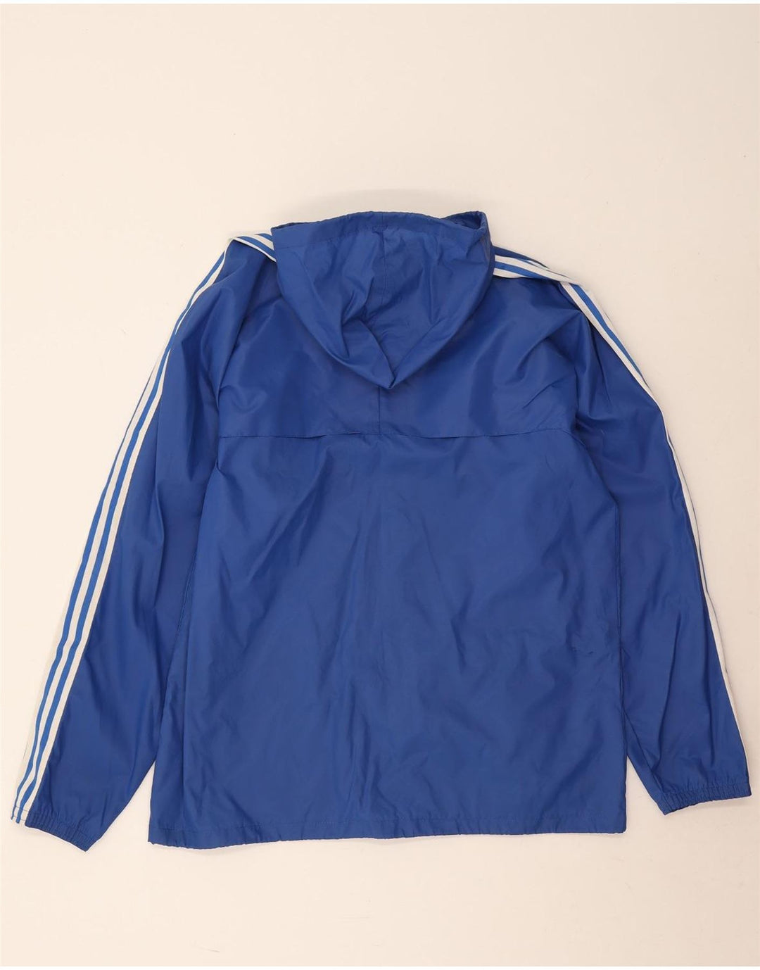 Adidas Chaqueta impermeable con capucha para hombre UK 38 Azul medio Poliamida