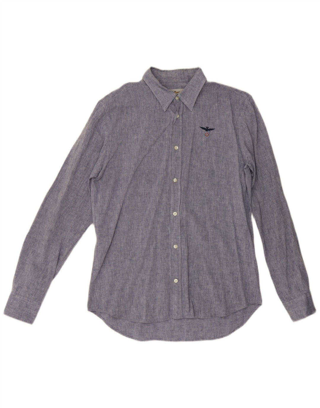 Aeronautica Militare Mens Shirt Medium Blue