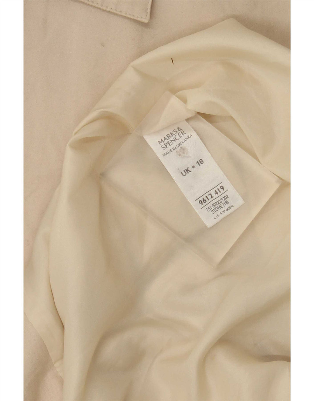 Marks & Spencer Womens Trench Coat UK 16 Large Beige Cotton Classic