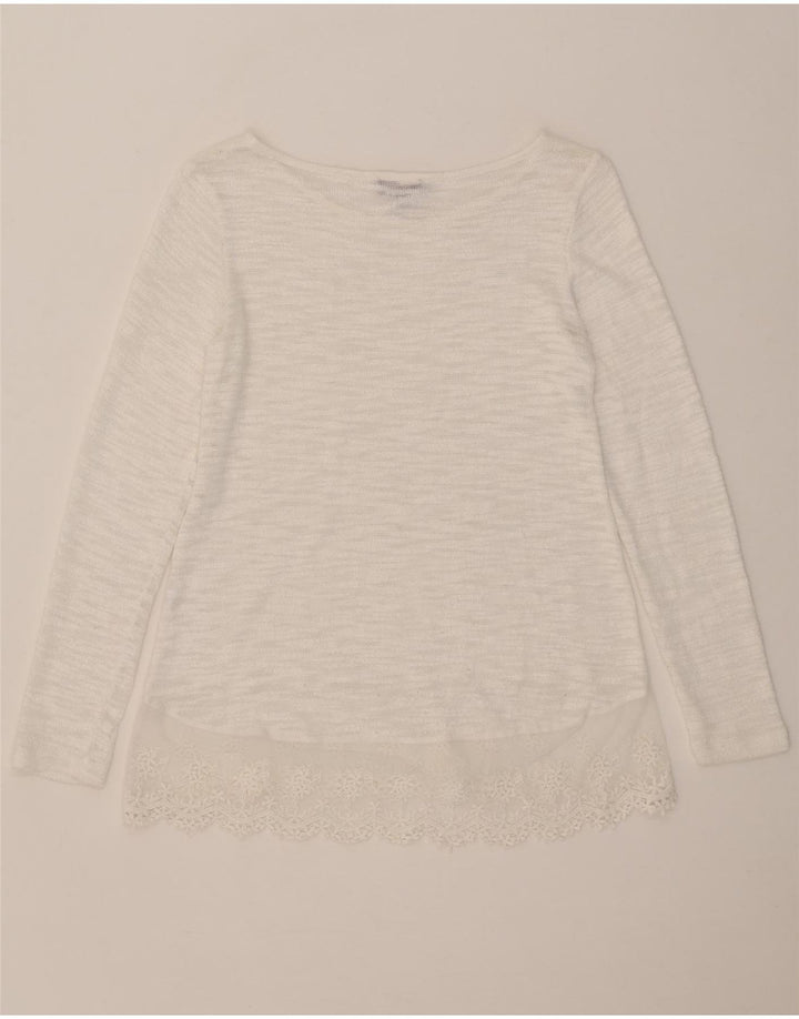 FASE otte Dame Top Langærmet UK 12 Medium White Floral