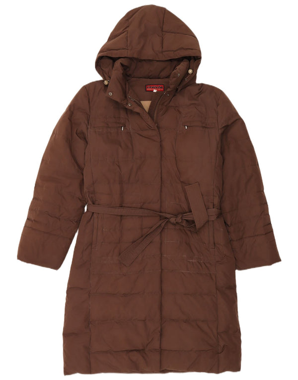 Cappotto imbottito con cappuccio da donna Invicta UK 16 grande poliestere marrone