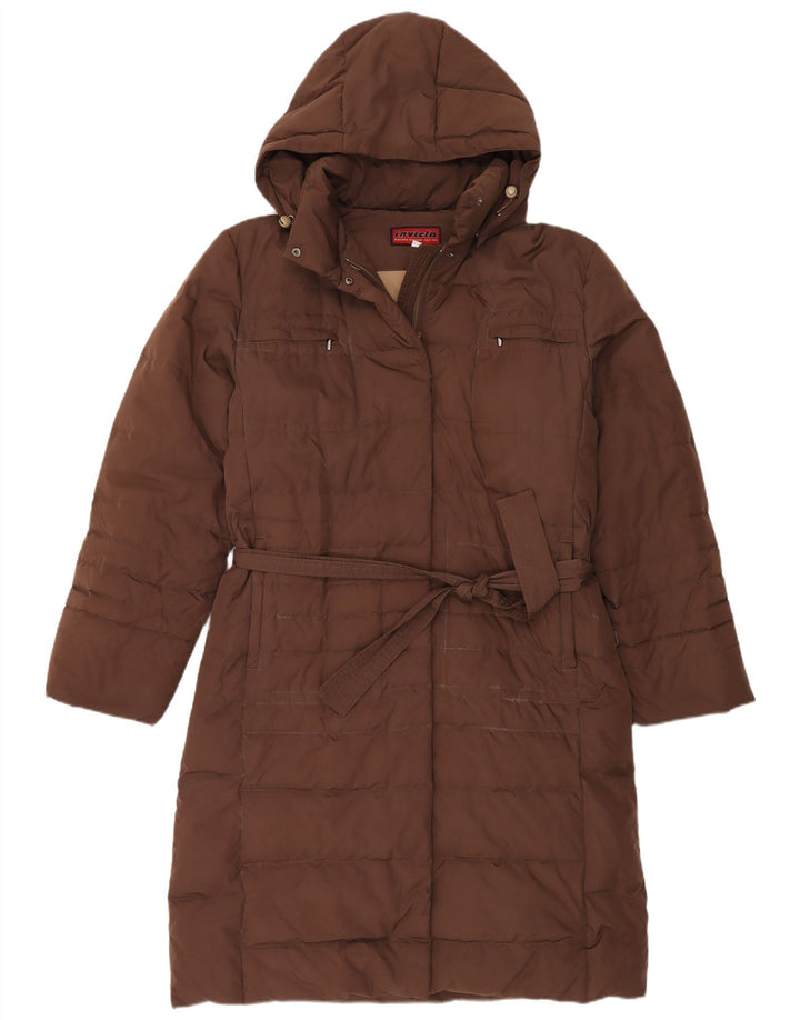 Cappotto imbottito con cappuccio da donna Invicta UK 16 grande poliestere marrone
