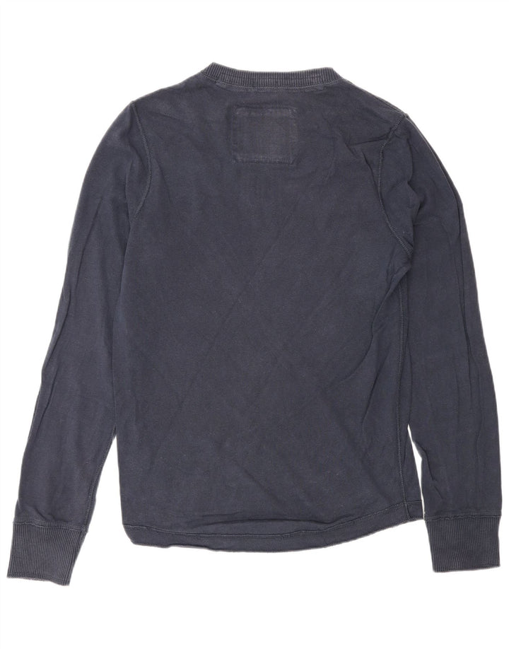 Abercrombie & Fitch Herre Top Langærmet Medium Navy Blue Classic